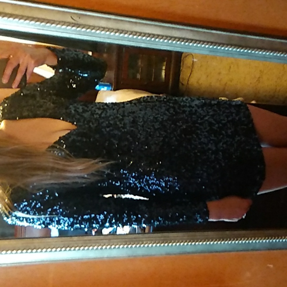 Black Long Sleeve Venus Dress